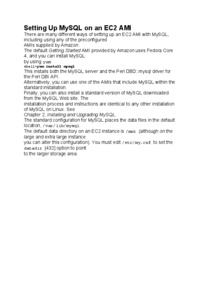 Setting Up MySQL on an EC2 AMI-opracowanie
