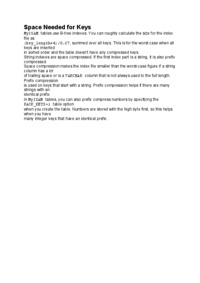 Space Needed for Keys-opracowanie