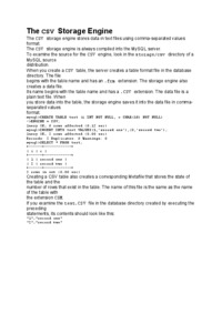 The CSV Storage Engine-opracowanie