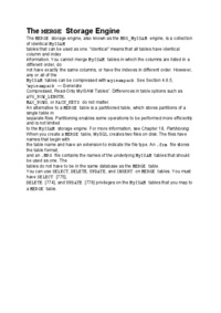 The MERGE Storage Engine-opracowanie