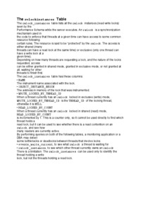 The rwlock instances Table-opracowanie