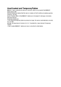 User Created and Temporary Tables-opracowanie