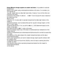 Using different storage engines on master and slave-opracowanie