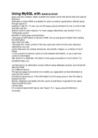 Using MySQL with memcached-opracowanie