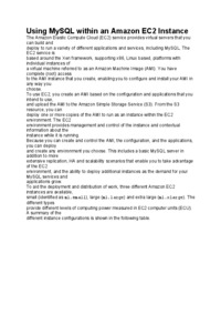 Using MySQL within an Amazon EC2 Instance-opracowanie