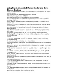 Using Replication with Different Master and Slave Storage Engines-opracowanie
