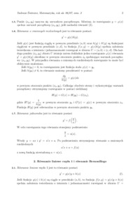 równania różniczkowe (2 semestr) - omówienie 