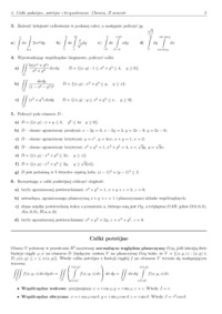 Całki podwójne, potrójne i krzywoliniowe - omówienie 