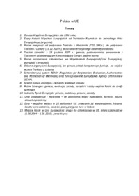 Tematy - Wydział Chemiczny - Polska w UE