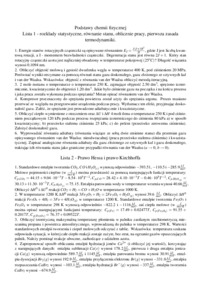 zkłady statystyczne, równanie stanu - omówienie 