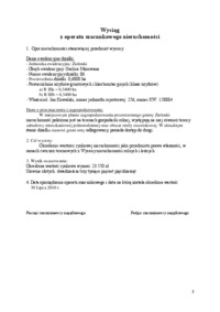 Operat szacunkowy -  wartości rynkowej nieruchomości gruntowej