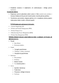 Systemy Zarządzania Cyklem Życia Produktów - omówienie