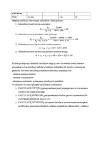 Kalkulacja podziałowa prosta - omówienie 