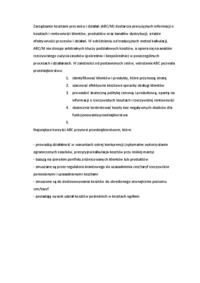  Rachunek kosztów działań  - omówienie