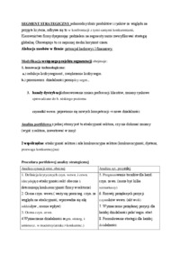 Segmentacja strategiczna - omówienie