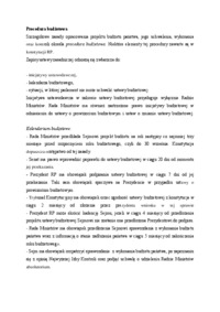 Procedura i kalendarium budżetowe