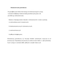 Dokumentowanie geotechniczne - omówienie