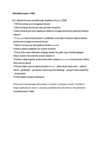 Cele i założenia koncepcji kompleksowego zarządzania jakością