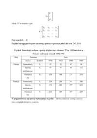 Szeregi przekrojowe - omówienie 