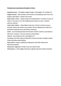  Występowanie najważniejszych kopalin - omówienie