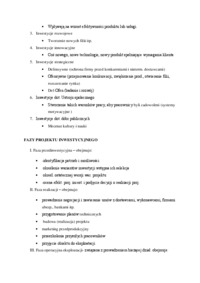  Systematyka przedsięwzięć inwestycyjnych - omówienie 
