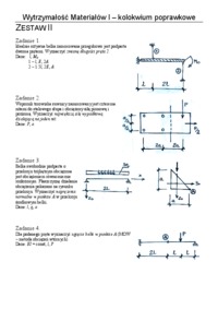  Wytrzymałość Materiałów-zadania, kolokwium poprawkowe