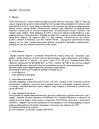 Magnez i jego stopy-opracowanie