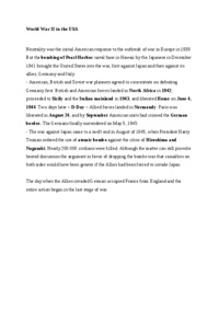 World War II in the USA