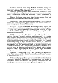 Bibliotece i informacji, Dzieje uniwersytetów w Polsce.