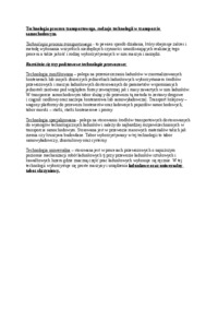 Technologia procesu transportowego - wykład