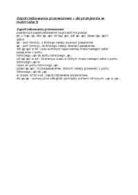 Zapotrzebowania przewozowe - wykład
