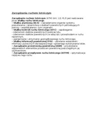 Zarządzania ruchem lotniczym - wykład