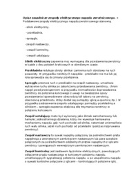 Wykład - zasadnicze zespoły elektrycznego napędu zwrotnicowego