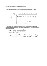 Przykład dla charakterystyk częstotliwościowych - opracowanie