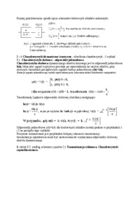 Własności i charakterystyki dynamicznych układów liniowych - wykład