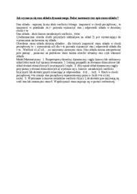 Wyznaczanie stanu układu dynamicznego - wykład