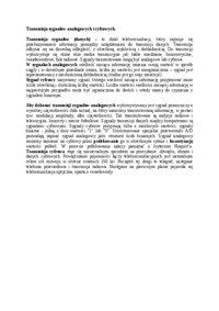 Transmisja sygnałów analogowych i cyfrowych - wykład