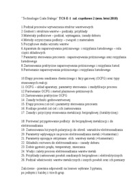 Technologie Ciała Stałeg TCS-E-1 zal. cząstkowe 2 (sem. letni 2010)