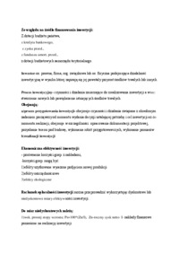 inwestycje - omówienie - Liczba odwrotna - Ekonomiczna efektywność inwestycji: