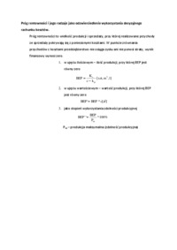 Próg rentowności - omówienie