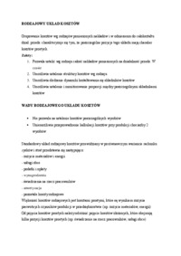 Rodzajowy układ kosztów - omówienie - Koszty rodzajowe