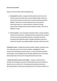 Fazy cyklu życia produktu - omówienie