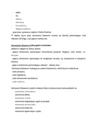 Instrumenty finansowe  - omówienie