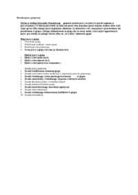 Metoda pracy grupowej-opracowanie