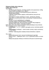 Podstawowe funkcje celów wychowania - opracowanie
