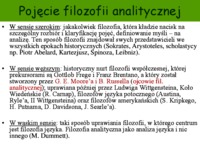 Flozofia analityczna-opracowanie
