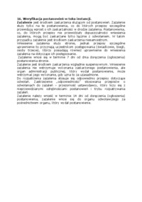 Weryfikacja postanowień w toku instancji-opracowanie