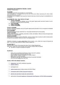 The environment in the BSR and sustainable development