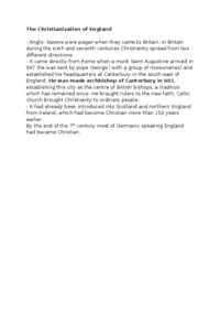 The Christianization of England