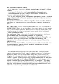 The twentieth century in Britain